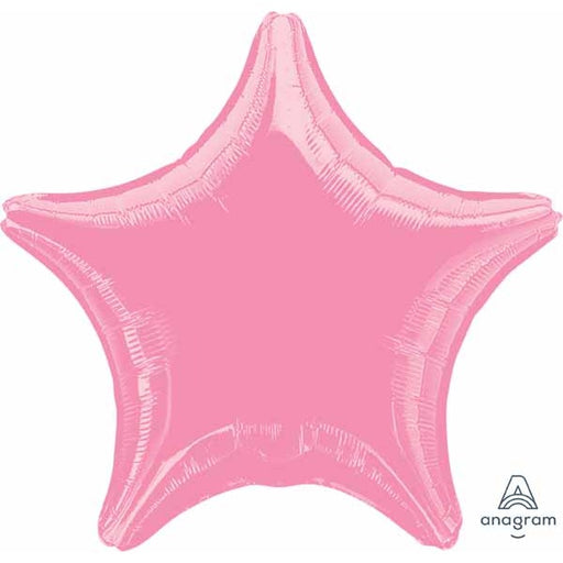 19-Inch Metallic Pink Star Foil Balloon