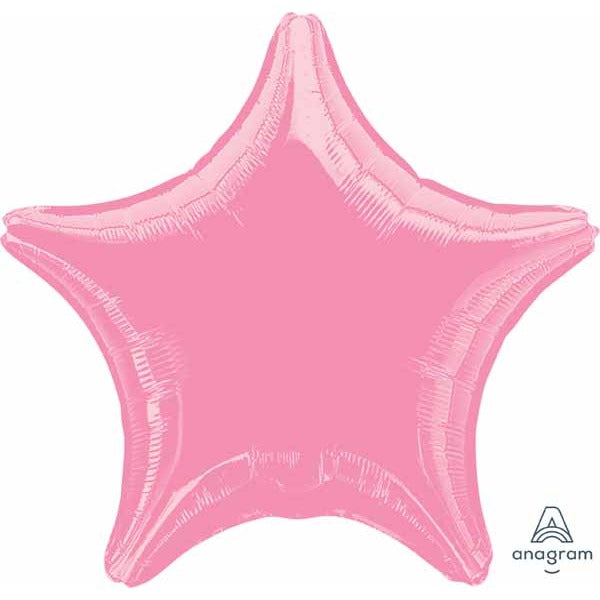 19-Inch Metallic Pink Star Foil Balloon