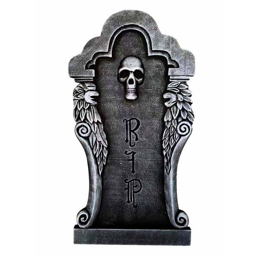 Silver Skull Halloween Tombstone Decoration
