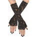 Black Long Stretch Lace Mitts
