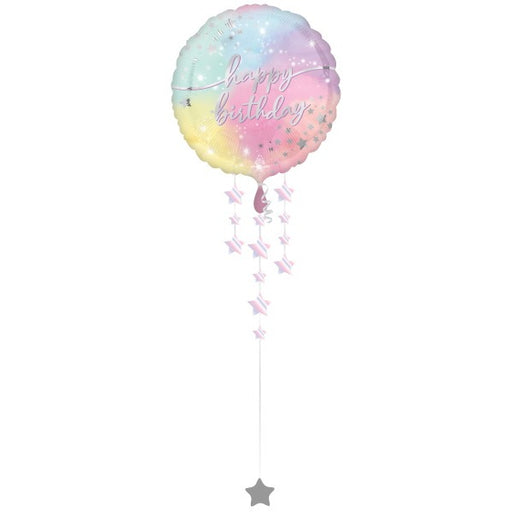 Luminous Birthday Drop a Line Foil Balloon