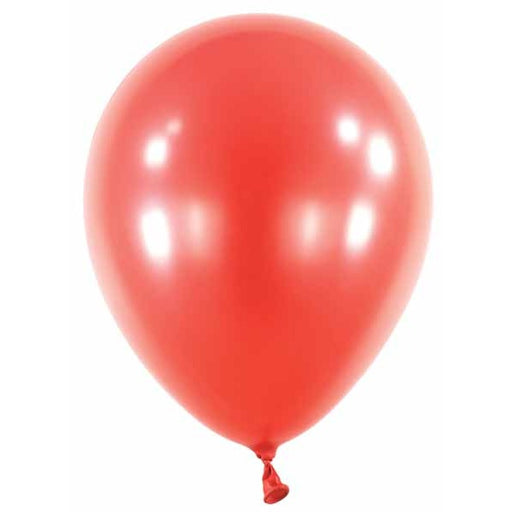 Anagram 5-Inch Metallic Apple Red Latex Balloons, 100 Count