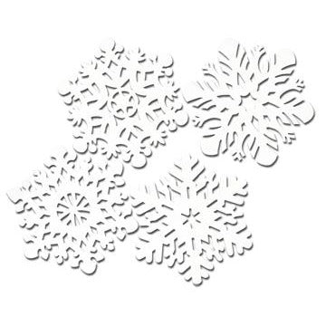 15-Inch Die-Cut Snowflakes, 4-Pack