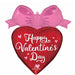 Coquette Bows Valentine's Day Foil Balloon, 28 Inch