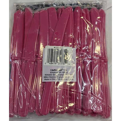 Magenta Plastic Knives, 50 Pack