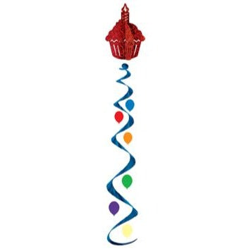 Jumbo Cupcake Whirl Hanging Decoration, 48 Inches