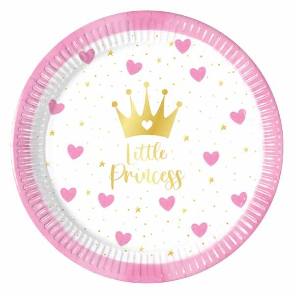 Little Princess 7.6-Inch Paper Plates, 8 Count