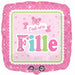 C'est une Fille 18-Inch French Baby Girl Foil Balloon