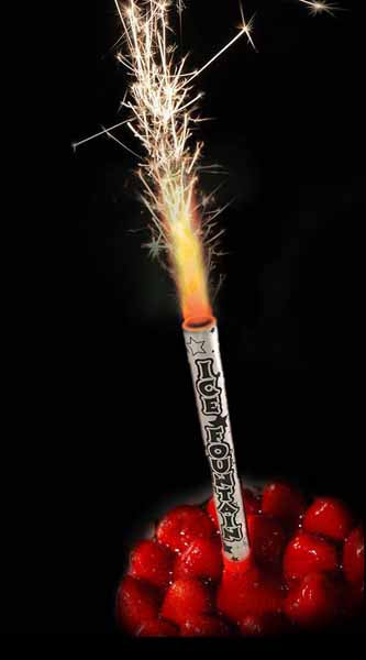 6.5-Inch Ice Fountain Pyro Cake Toppers, Pack of 25