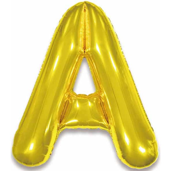 34-Inch Gold Letter A Foil Balloon