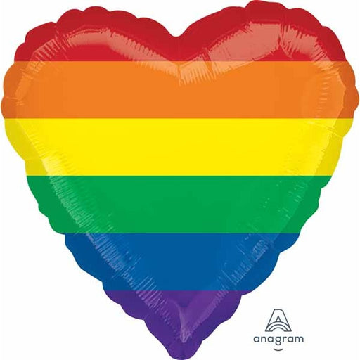 Rainbow Fun 18-Inch Heart Foil Balloon
