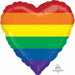 Rainbow Fun 18-Inch Heart Foil Balloon