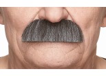 Black and Grey Costume Moustache, 10 cm