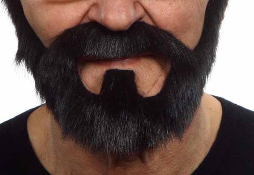 BEARD & MOUSTACHE BLACK 20CM X16CM