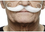 White Costume Moustache, 13 cm x 4 cm