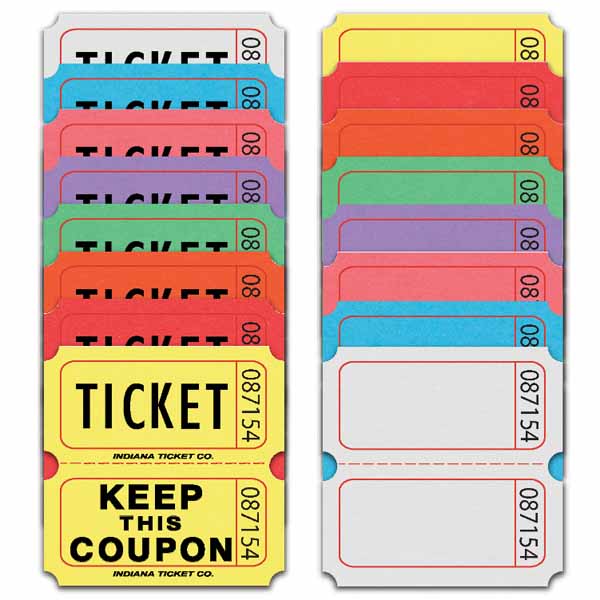COUPON ROLL TICKETS 1000 ORANGE DARK