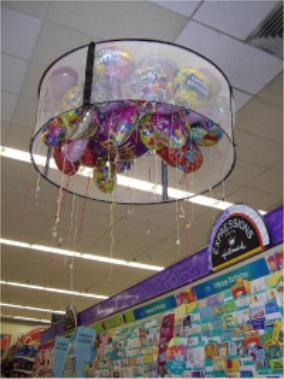 Silver Rainbow Balloon Corral XL, 9 ft Circle