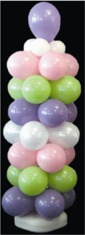 LATEX BALLOON COLUMN KIT W/INFLATOR