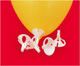 White One-Piece Balloon Cups and Sticks, 12 Count