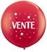 36-Inch Red "Vente" Latex Balloon, 1 Count