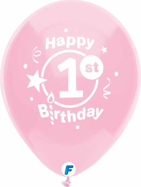FUNSATIONAL 12" 1ST BIRTHDAY PARTY 8/BG