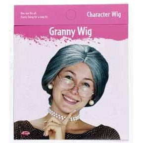 GRANNY WIG ASSTD GREY, WHITE