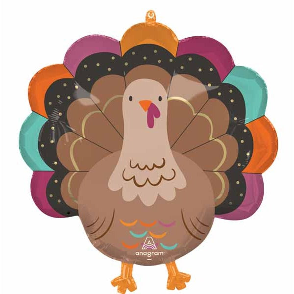Give Thanks Turkey 23-Inch Foil Balloon