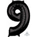 Black Number 9 Balloon, 26 Inch