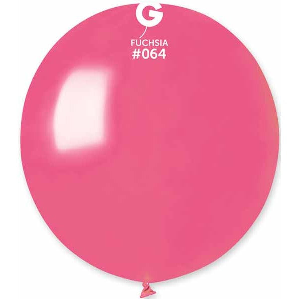 Gemar 19" Metallic Fuchsia #064 Latex Balloons, 25 Count