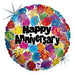 18 Inch Holographic Anniversary Foil Balloon