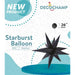 DecoChamp Black Starburst Foil Balloon, 26 Inch