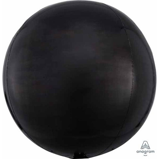 16-Inch Black Orbz Foil Balloon