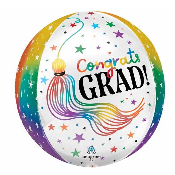 Grad Playful Wiggles 16-Inch Orbz Foil Graduation Balloon