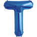 34-Inch Blue Letter T Balloon