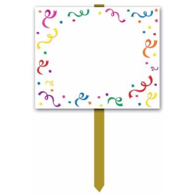 Blank Yard Sign for Custom Party Messages