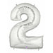 34-Inch Silver Number 2 Megaloon Balloon