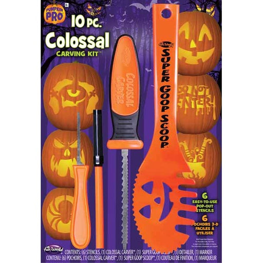 Colossal Pumpkin Carving Kit 60-Piece Floor Display