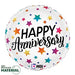 Colorful Anniversary 18-Inch Round Foil Balloon