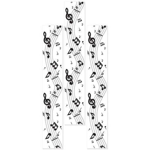 Panneaux de fête notes de musique, lot de 3