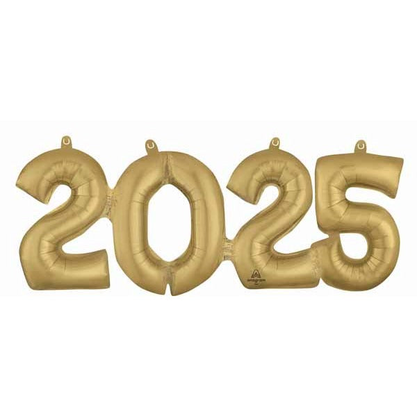 2025 Gold Block Phrase Balloon