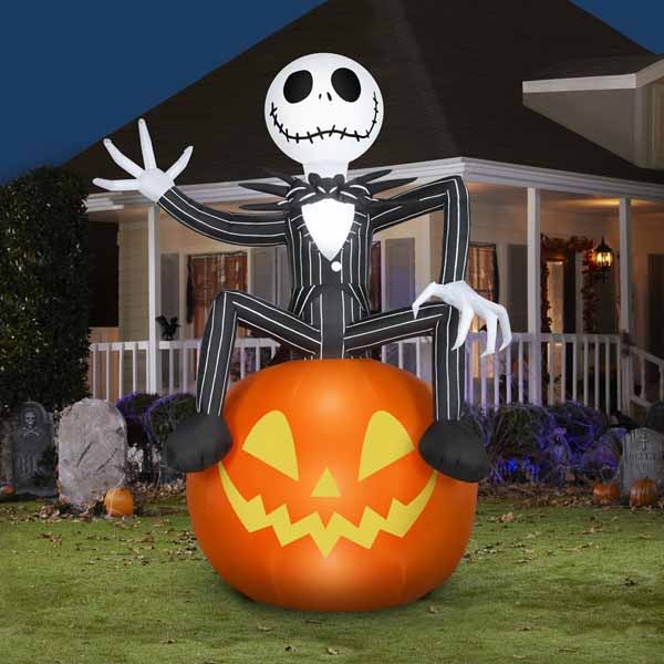 9.5 ft Jack Skellington on Pumpkin Airblown Inflatable
