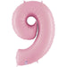 Megaloon Number 9 Pastel Pink Balloon