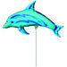 Ocean Blue Dolphin Mini Shape Air Fill Foil Balloon