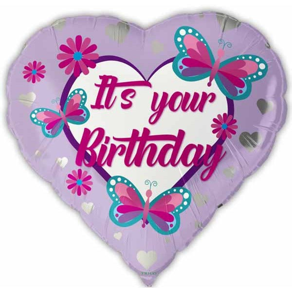 It's Your Birthday Heart Foil Balloon, 18 Inch