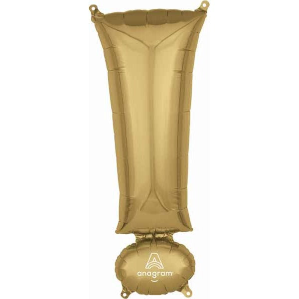 White Gold Exclamation Mark Balloon, 34 Inch