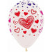 HEARTS CRYSTAL CLEAR 11" SEMPERTEX 50/BG