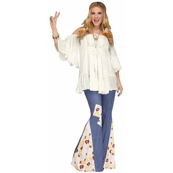 Women's Off-White Hippie Gauze Costume Top