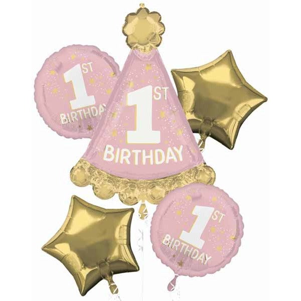 Miss 1st Birthday Foil Balloon Bouquet