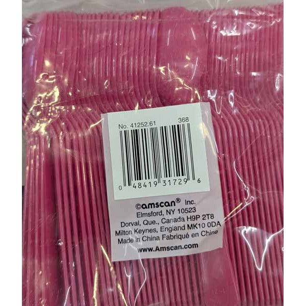 Magenta Plastic Spoons, 50 Count
