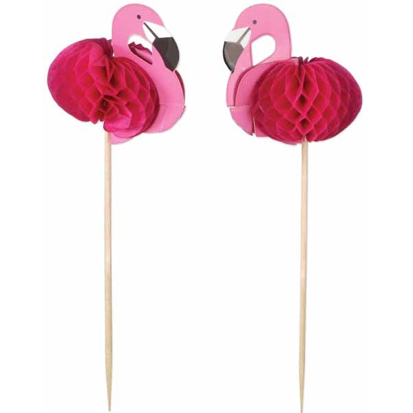 Flamingo Party Picks, 24 Pack